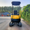 Mini pelle Sutz TK18 avec moteur Kubota, couleur jaune