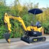 Mini pelle Sutz TK18 avec moteur Kubota, couleur jaune